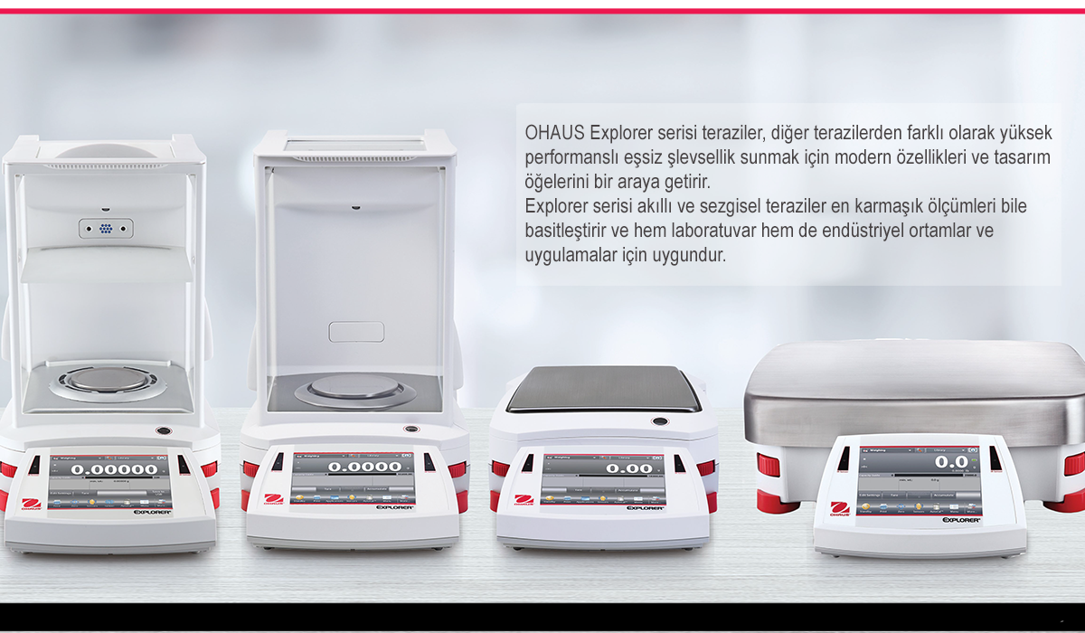 ohaus explorer serisi teraziler